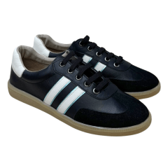 Tênis JGean GP0001 Couro Natural Preto