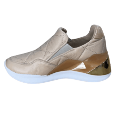 Tênis Luz da Lua 58120017 Couro Natural Saara Puntini Bege
