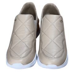 Tênis Luz da Lua 58120017 Couro Natural Saara Puntini Bege
