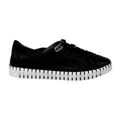 Tênis Luz da Lua 60130041 Couro Natural New Ridge Preto