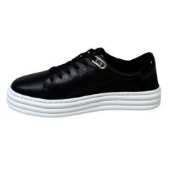 Tênis Luz da Lua 60230011 Couro Natural New Ridge Preto