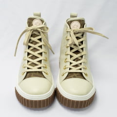 Tênis Luz da Lua 80140001 Jacquard Saara Bianco Off White