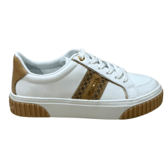 Tênis Luz da Lua 80140030 Couro Natural Saara Bianco