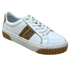 Tênis Luz da Lua 80140030 Couro Natural Saara Bianco
