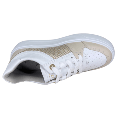 Tênis Pegada 211213-2 Couro Natural Branco