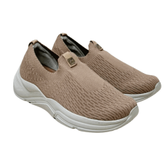 Tênis Pegada 218833-02 Tecido Knit Bege
