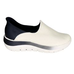 Tênis Piccadilly 925001 Slip On Nice com Slip Fit Off White