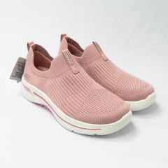 Tênis Skechers 124409 Go Walk Arch Fit Iconic Rosa