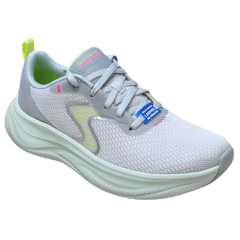 Tênis Skechers 150562 Skech Cloud Smooth Wave Cinza Claro