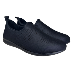 Tênis Usaflex AF0607 Tecido Elastano Slip On Preto