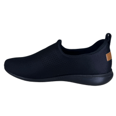 Tênis Usaflex AF0607 Tecido Elastano Slip On Preto
