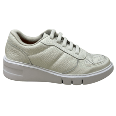 Tênis Usaflex AM0100 Couro Natural Branco