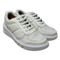 Tênis Usaflex AM0100 Couro Natural Branco