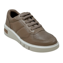 Tênis Usaflex AM0100 Couro Natural Fendi