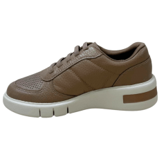 Tênis Usaflex AM0100 Couro Natural Fendi