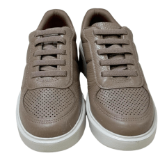 Tênis Usaflex AM0100 Couro Natural Fendi