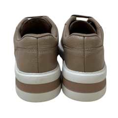 Tênis Usaflex AM0100 Couro Natural Fendi