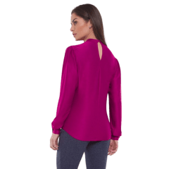 Blusa Casual Rosa Tatuada 9630 Fucsia