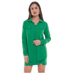 Camisa e Casaco Casual Rosa Tatuada 9644 Armani Verde