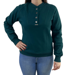 Blusa Casual Rosa TatuadaFit  9705 Newport com botões Verde