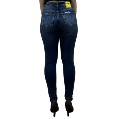 Calça Visual Jeans 102907 Midi Feminina Jeans Azul Marinho 