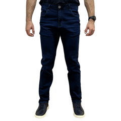Calça Visual Jeans 251708 Slim Masculina Marinho 