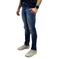 Calça Visual Jeans 251716 Slim Masculina Marinho 