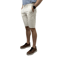 Bermuda Ogochi 3534009 Algodão e Linho com Bolso Faca