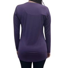 Blusa Praxis 212 808 Tecido Pettenati Alongada Roxo