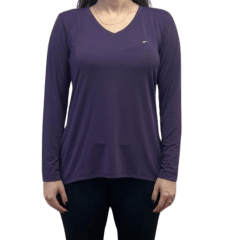 Blusa Praxis 212 808 Tecido Pettenati Alongada Roxo