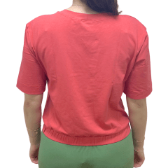 Blusa Praxis V25156 Cropped em Algodão Egípcio