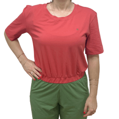 Blusa Praxis V25156 Cropped em Algodão Egípcio