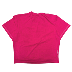 Blusa Praxis V25180 4113 Cropped em Tecido Touch Digital