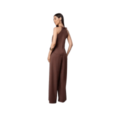 Blusa Rosa Tatuada 10541 Supreme Flow com Detalhe Café