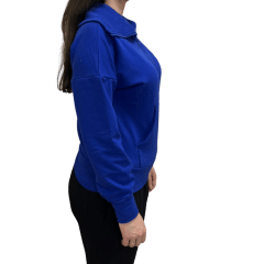 Blusão Praxis I24143 tecido Sport Fleece Azul
