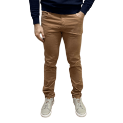 Calça Anselmi 32465 Sarja Masculina Bolso Relógio Caqui