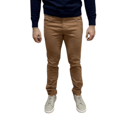 Calça Anselmi 32465 Sarja Masculina Bolso Relógio Caqui