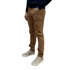 Calça Anselmi 32465 Sarja Masculina Bolso Relógio Caqui