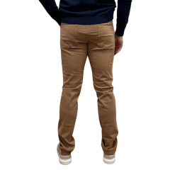 Calça Anselmi 32465 Sarja Masculina Bolso Relógio Caqui