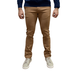 Calça Anselmi 32480 Sarja Masculina bolso Faca Caqui