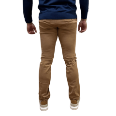 Calça Anselmi 32480 Sarja Masculina bolso Faca Caqui