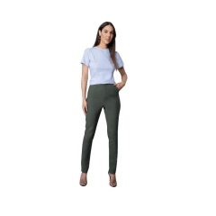 Calça Rosa Tatuada 10582 Skinny Tencel Verde Militar