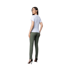 Calça Rosa Tatuada 10582 Skinny Tencel Verde Militar