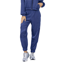 Calça Run More 05328 Jogger tecido peach Azul Marinho