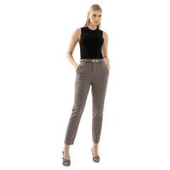 Calça Visual 11423 Jeans Mom Feminina Chumbo