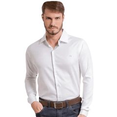 Camisa Ogochi 001520072 ML Essencial Slim Branco