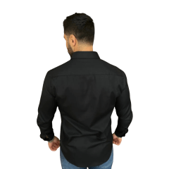 Camisa Ogochi 001520072 ML Essencial Slim Preto