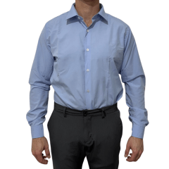 Camisa Ogochi 1520072 ML Slim Essencial Azul