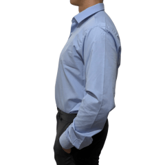 Camisa Ogochi 1520072 ML Slim Essencial Azul