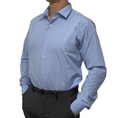 Camisa Ogochi 1520072 ML Slim Essencial Azul